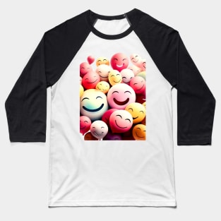 Magic of Smiles: Be Happy on a Dark Background Baseball T-Shirt